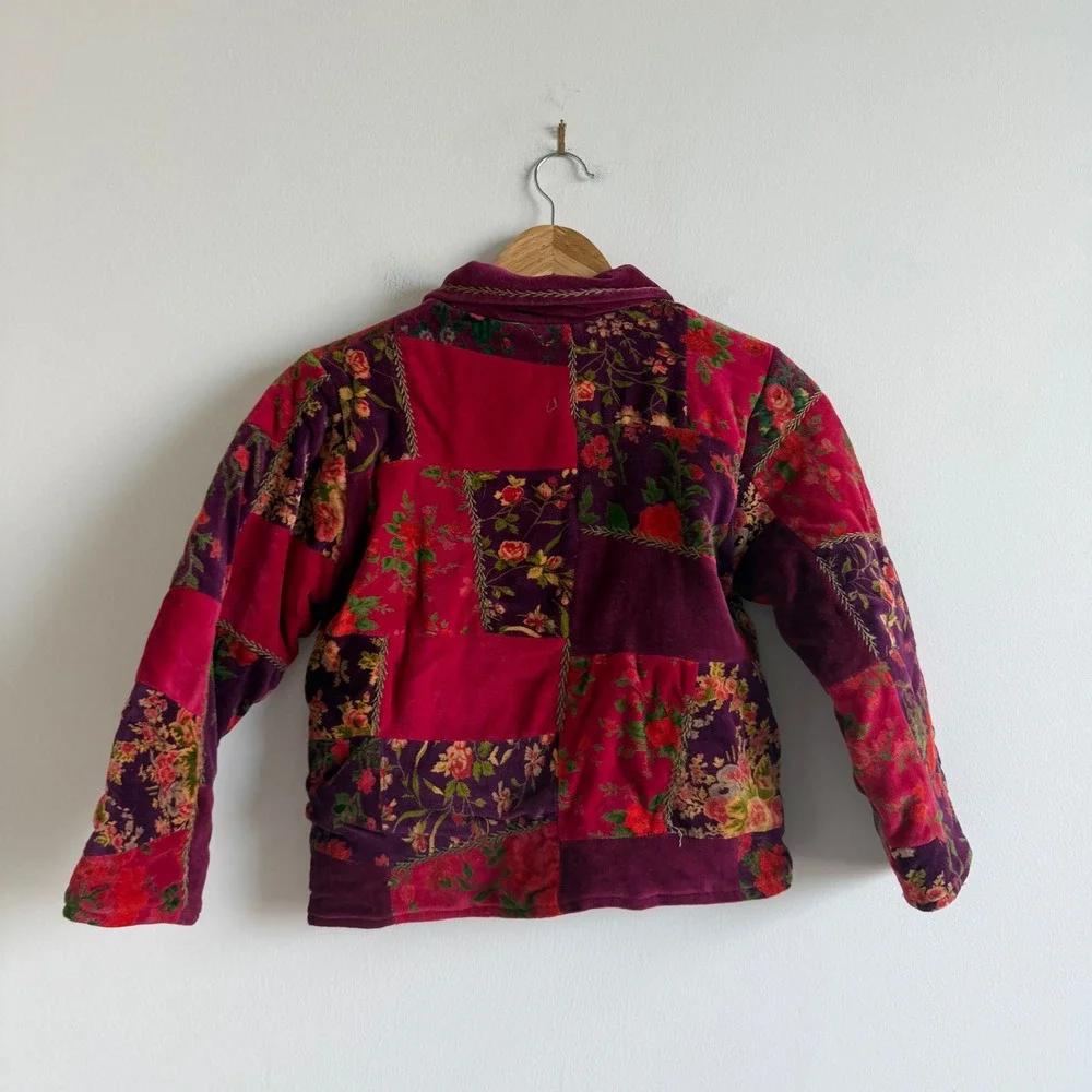 Vintage Cornelliani Velvet Cotton Blend Patchwork Jacket Size 7/8‎